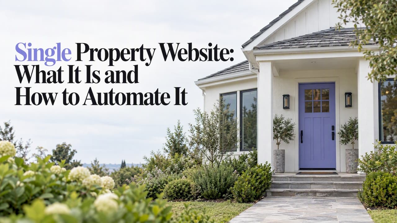 Single Property Website: What It Is and How to Automate It